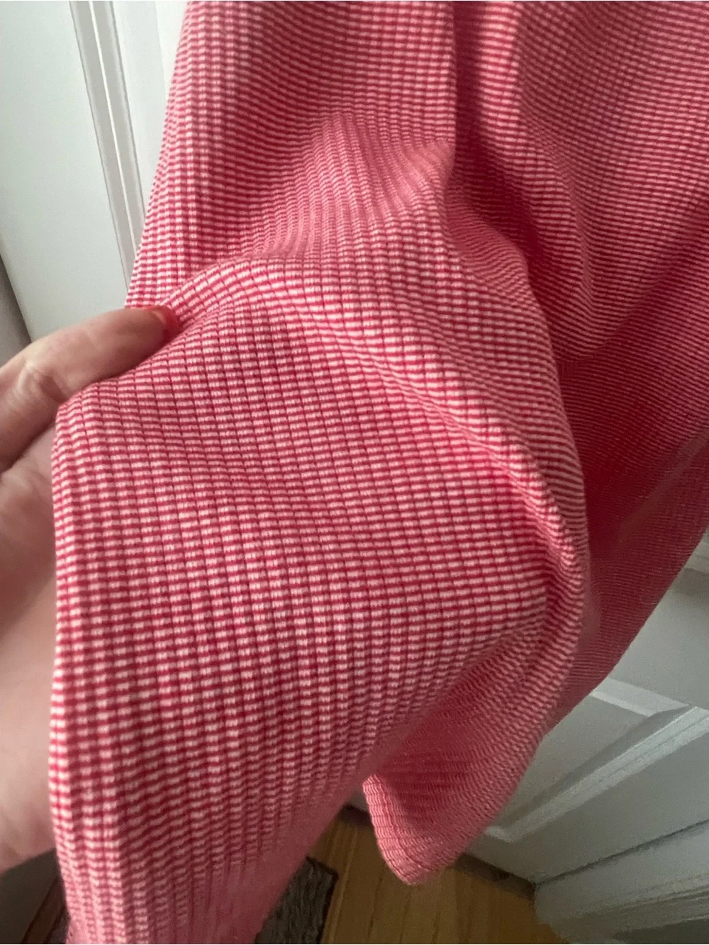 Truth Pink Ruffle Sleeve Ribbed Knit Top - Picture 8 of 8